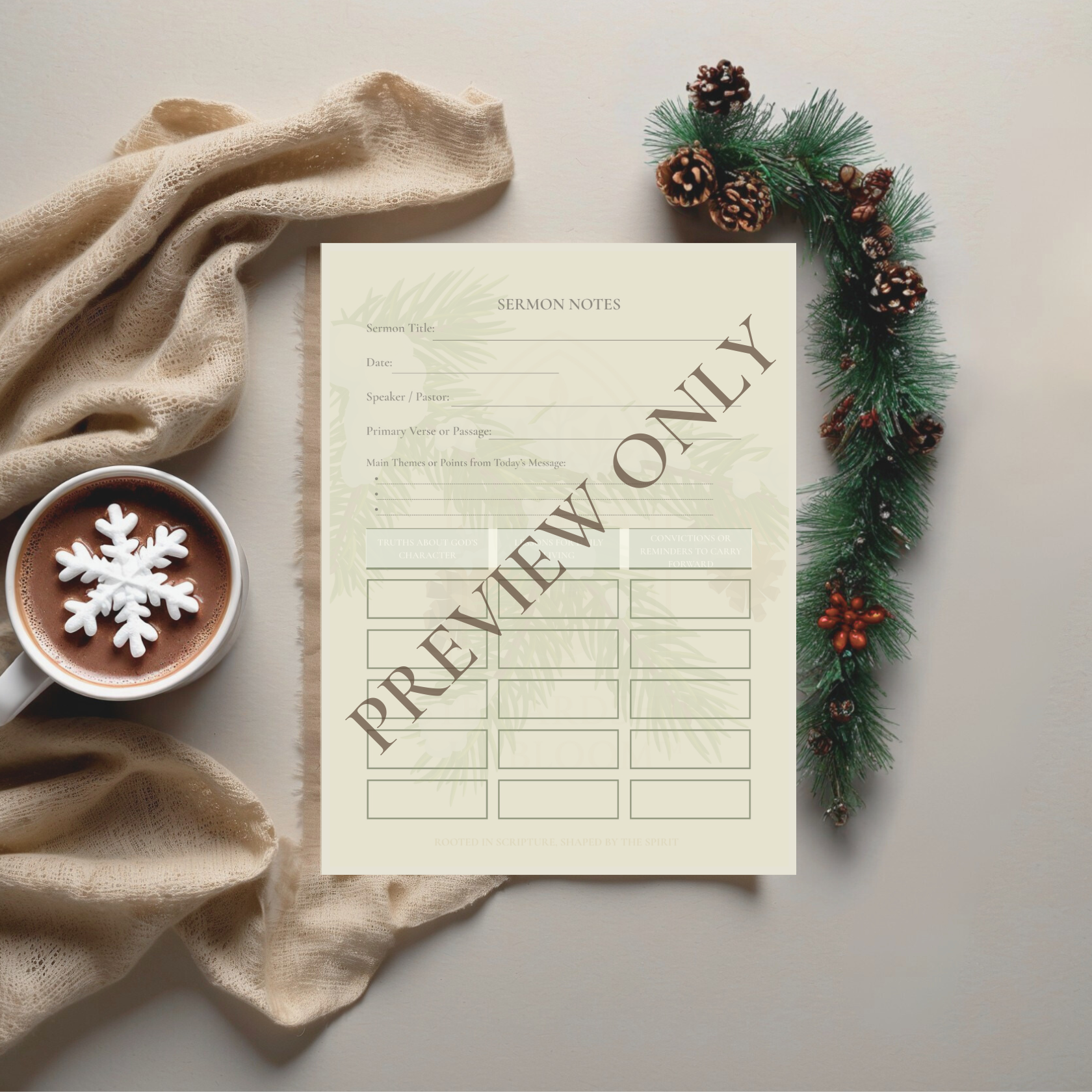 Winter Sermon Notes